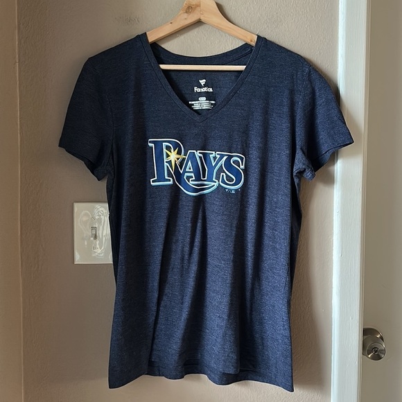 TAMPA BAY RAYS Womens Short Sleeve V Neck T-Shirt - Picture 2 of 6